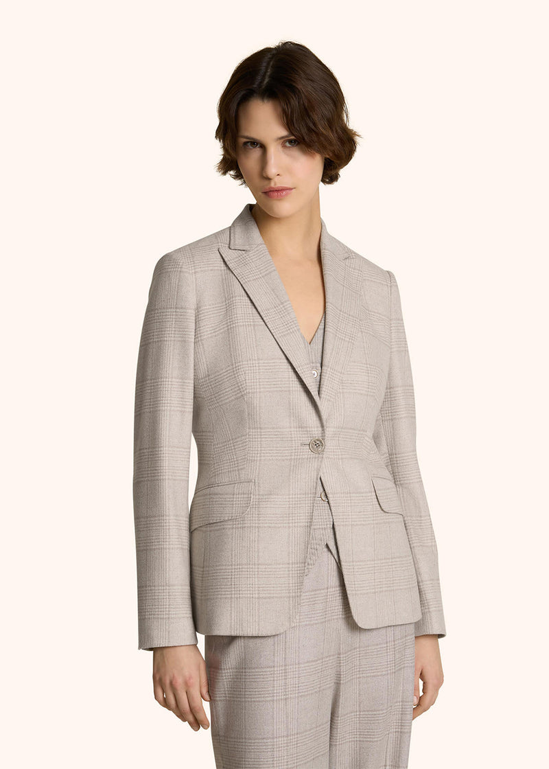 BLAZER PRINCIPE DI GALLES IN CASHMERE BLEND