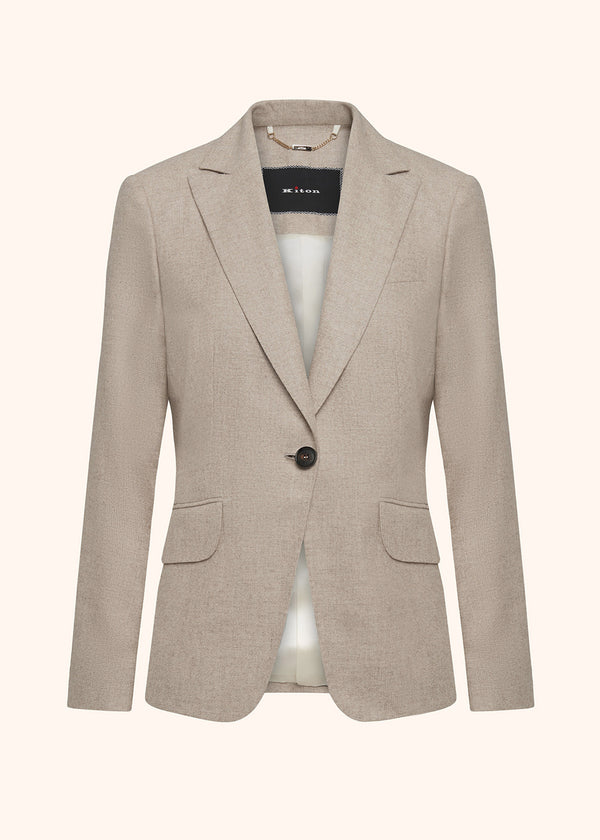 giacca Kiton donna, in cashmere beige 1
