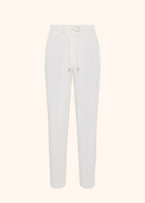 Pantaloni bianco Kiton da donna, in seta 1
