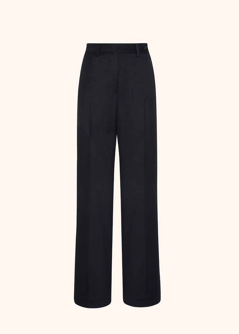 pantaloni Kiton donna, in lana vergine nero 1