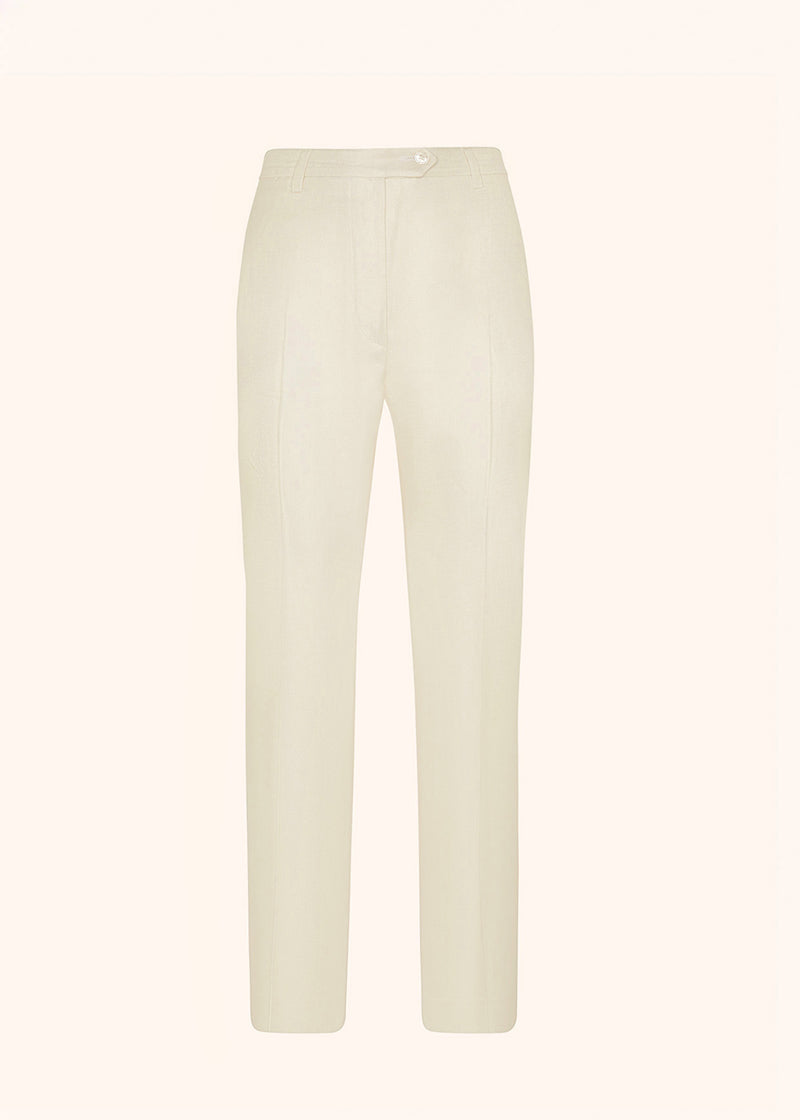 Pantaloni bianco Kiton da donna, in viscosa 1