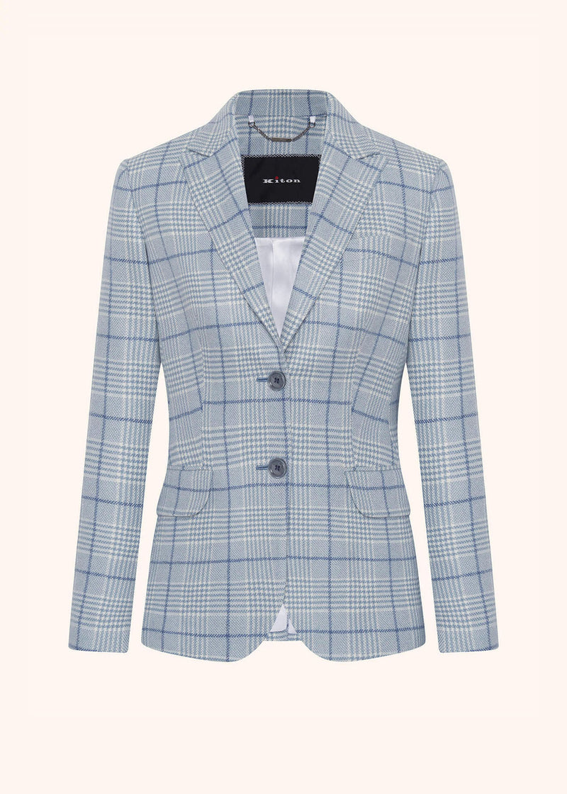 BLAZER A QUADRI IN CASHMERE