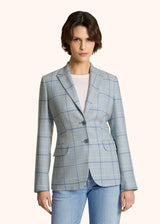 BLAZER A QUADRI IN CASHMERE