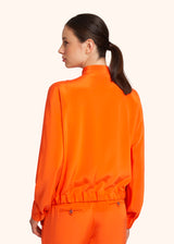 Camicia arancione Kiton da donna, in seta 3