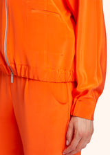 Camicia arancione Kiton da donna, in seta 4