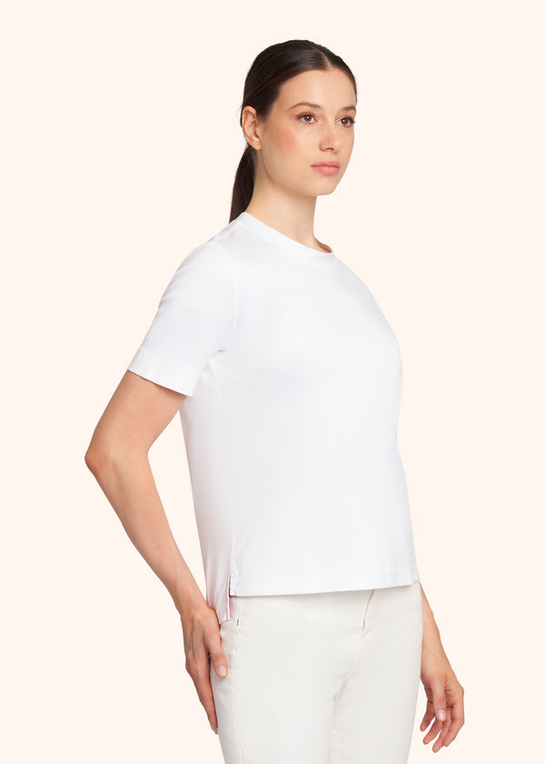 T-Shirt bianco Kiton da donna, in cotone 2