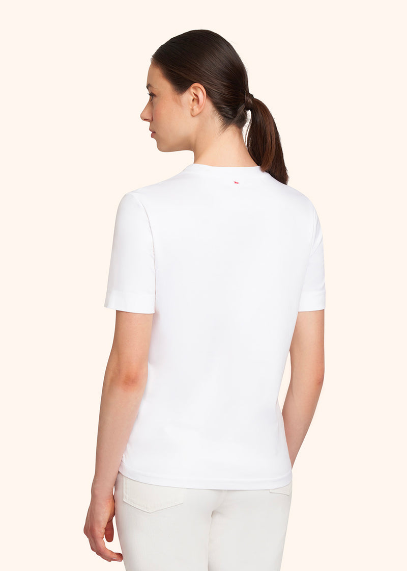 T-Shirt bianco Kiton da donna, in cotone 3