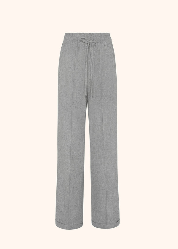 pantaloni Kiton donna, in cashmere grigio chiaro 1