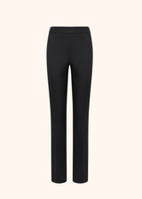 pantaloni Kiton donna, in lana vergine nero 1