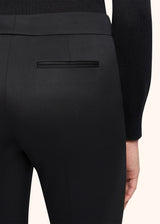 pantaloni Kiton donna, in lana vergine nero 4