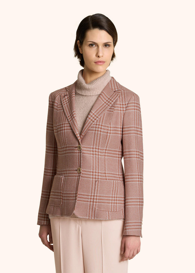 BLAZER PRINCIPE DI GALLES IN CASHMERE E SETA