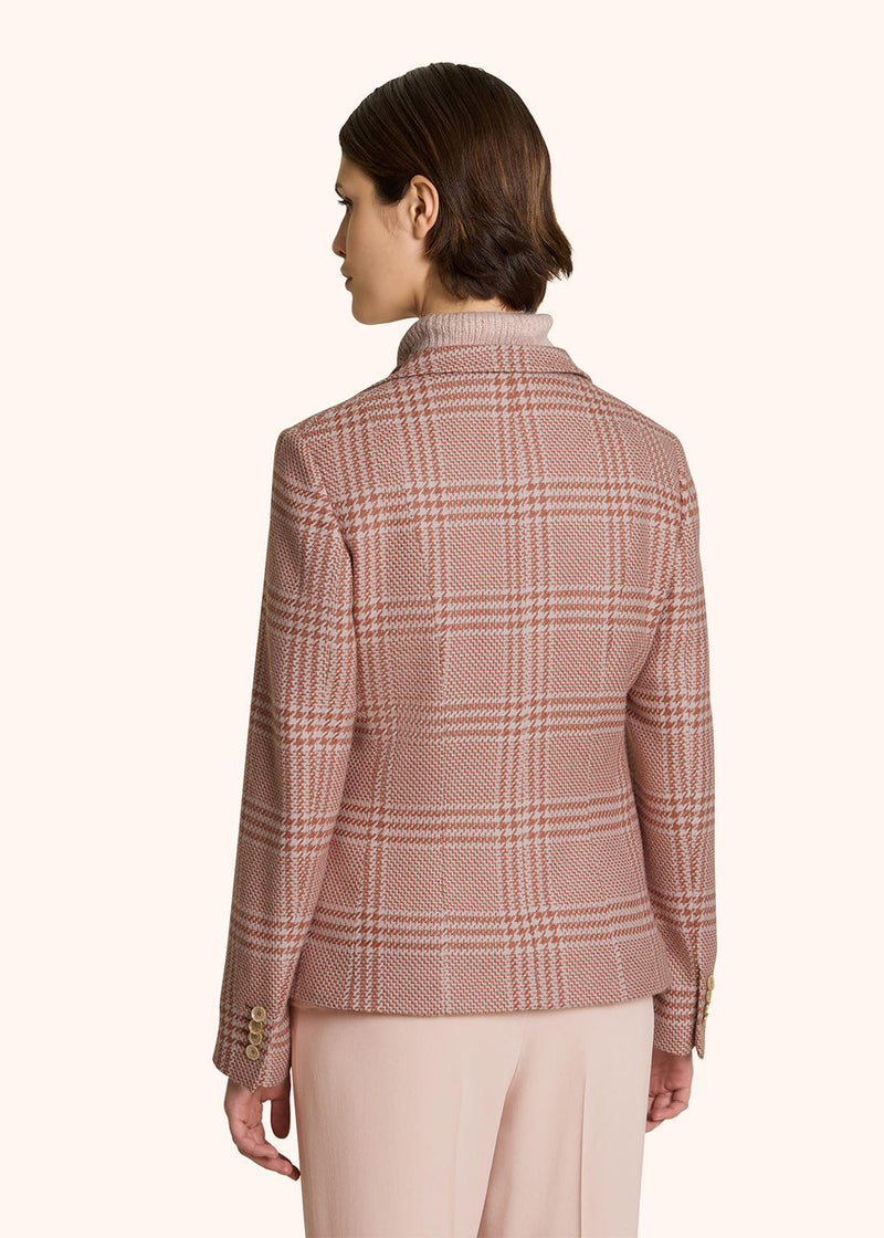 BLAZER PRINCIPE DI GALLES IN CASHMERE E SETA