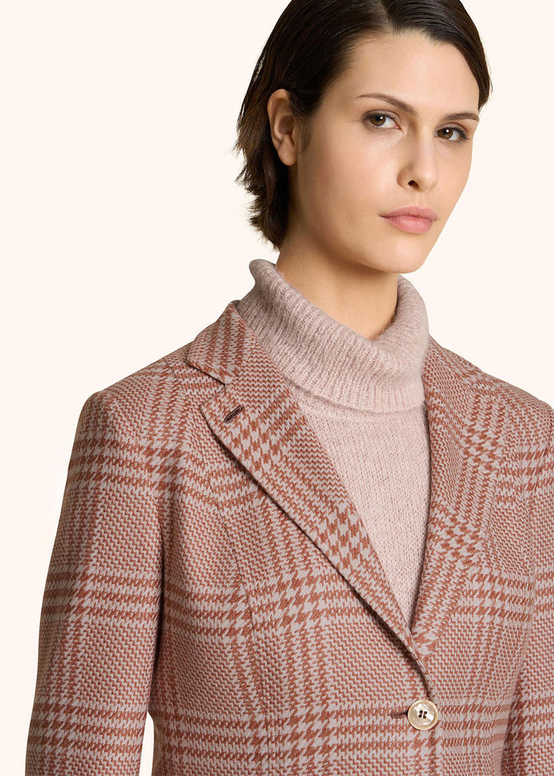 BLAZER PRINCIPE DI GALLES IN CASHMERE E SETA