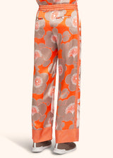 Pantaloni arancione Kiton da donna, in seta 3