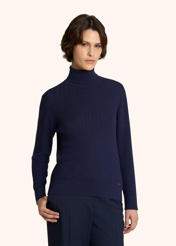 MAGLIONE A COLLO ALTO IN CASHMERE E SETA