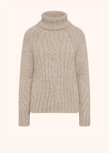 MAGLIONE IN ALPACA CON TRECCIA