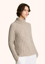 MAGLIONE IN ALPACA CON TRECCIA