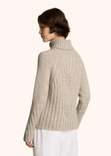 MAGLIONE IN ALPACA CON TRECCIA