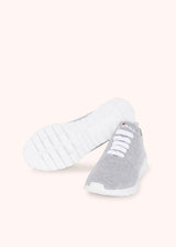 scarpa sneakers Kiton donna, in cashmere grigio medio 3
