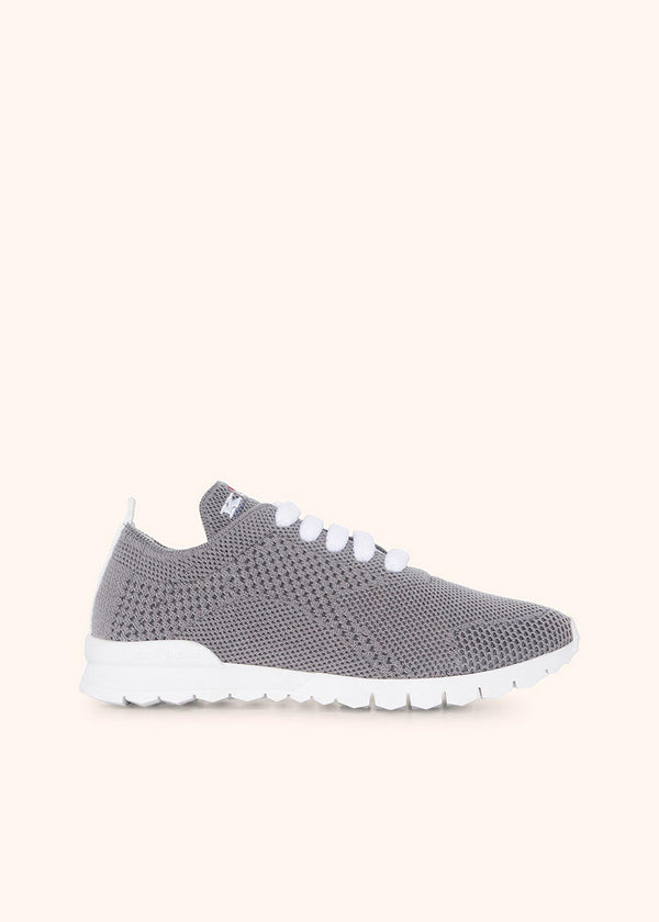scarpa sneakers Kiton donna, in cashmere piombo 1