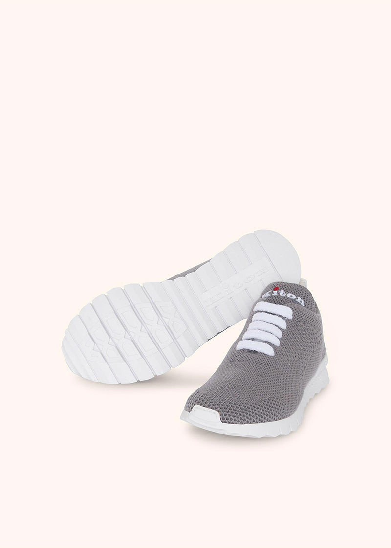 scarpa sneakers Kiton donna, in cashmere piombo 3
