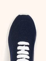 Scarpa Sneakers blu notte Kiton da donna, in cashmere 4