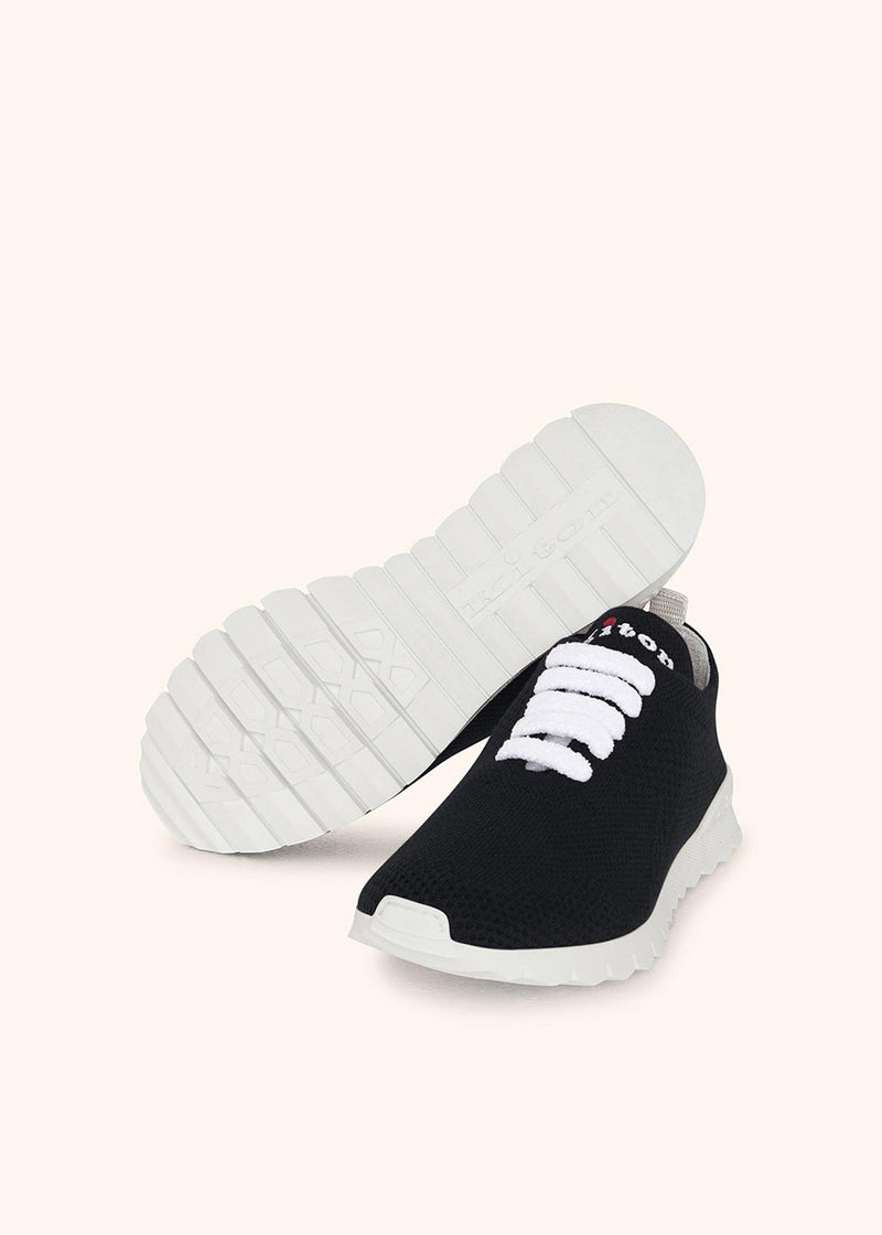 scarpa sneakers Kiton donna, in cashmere nero 3