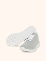 Scarpa Sneakers azzurro polvere Kiton da donna, in cashmere 3