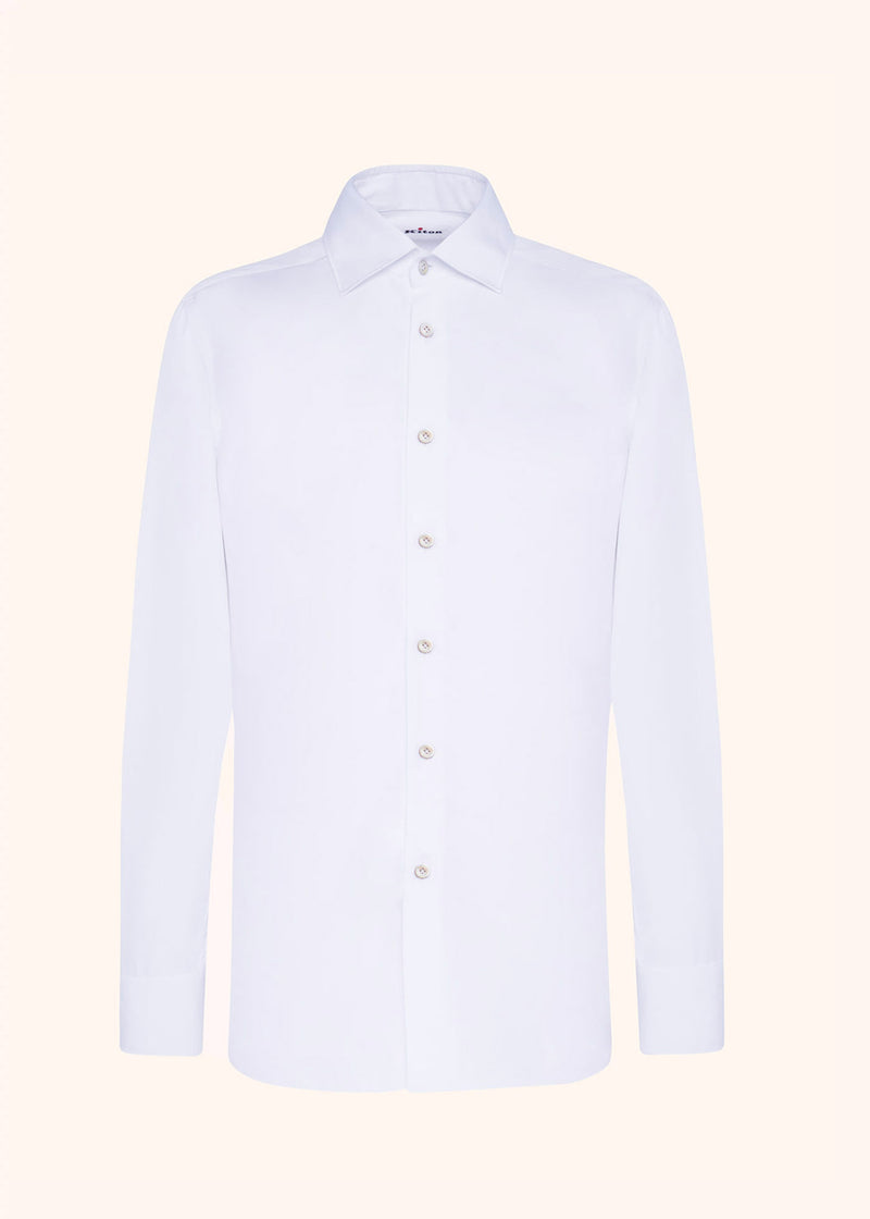 camicia Kiton uomo, in cotone bianco 1
