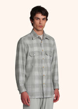 Camicia grigio chiaro Kiton da uomo, in cashmere 2