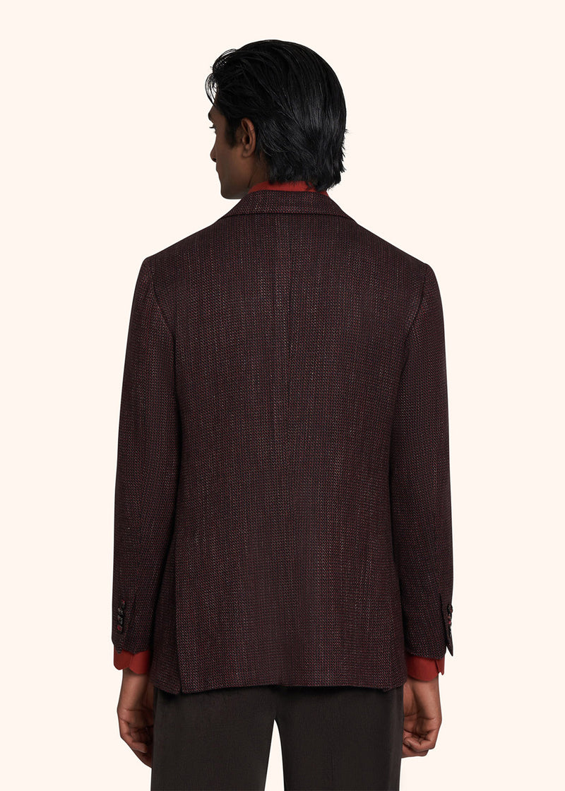 giacca Kiton uomo, in cashmere rosso 3
