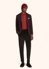 giacca Kiton uomo, in cashmere rosso 5