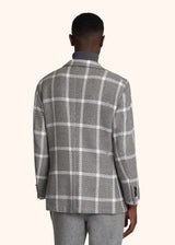 giacca Kiton uomo, in cashmere grigio medio 3