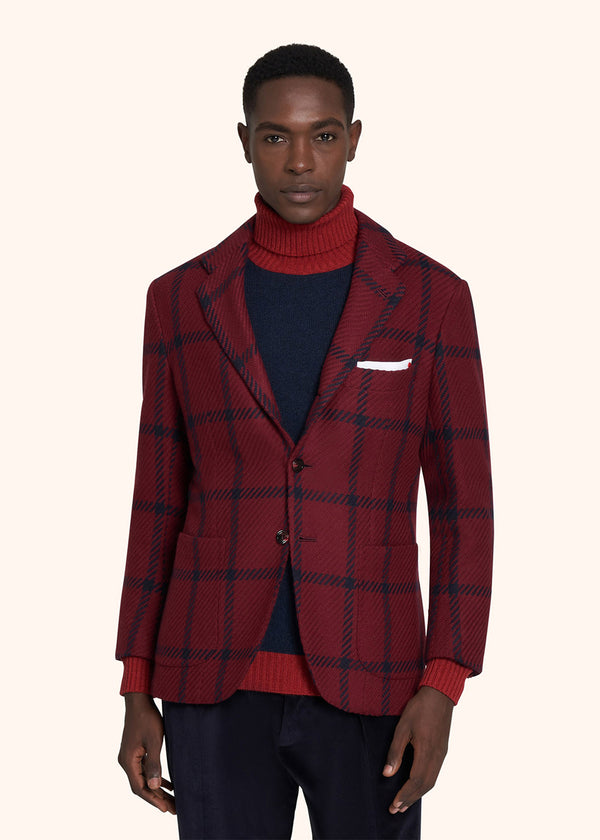 giacca Kiton uomo, in cashmere rosso 2