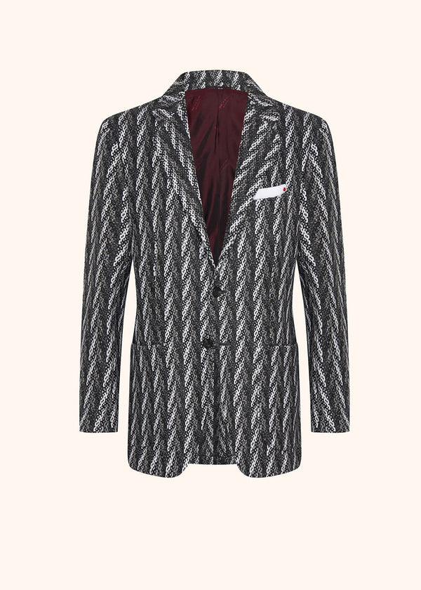 giacca Kiton uomo, in cashmere grigio medio 1