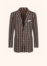giacca Kiton uomo, in cashmere marrone 1
