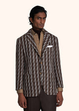 giacca Kiton uomo, in cashmere marrone 2