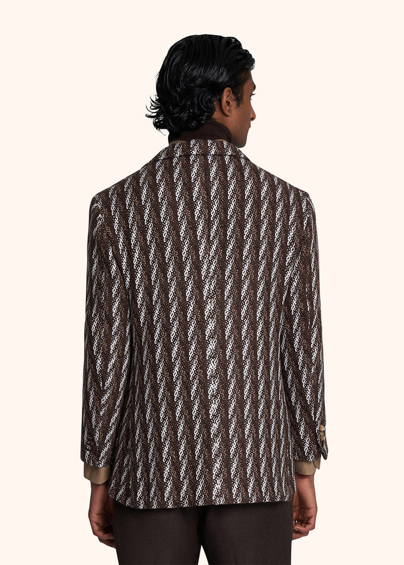 giacca Kiton uomo, in cashmere marrone 3