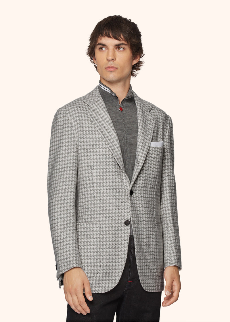 BLAZER IN CASHMERE PIED DE POULE