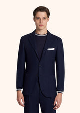 giacca Kiton uomo, in lana vergine blu 2