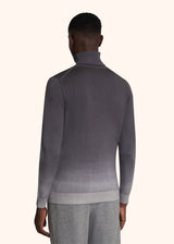 maglia collo alto Kiton uomo, in cashmere grigio 3