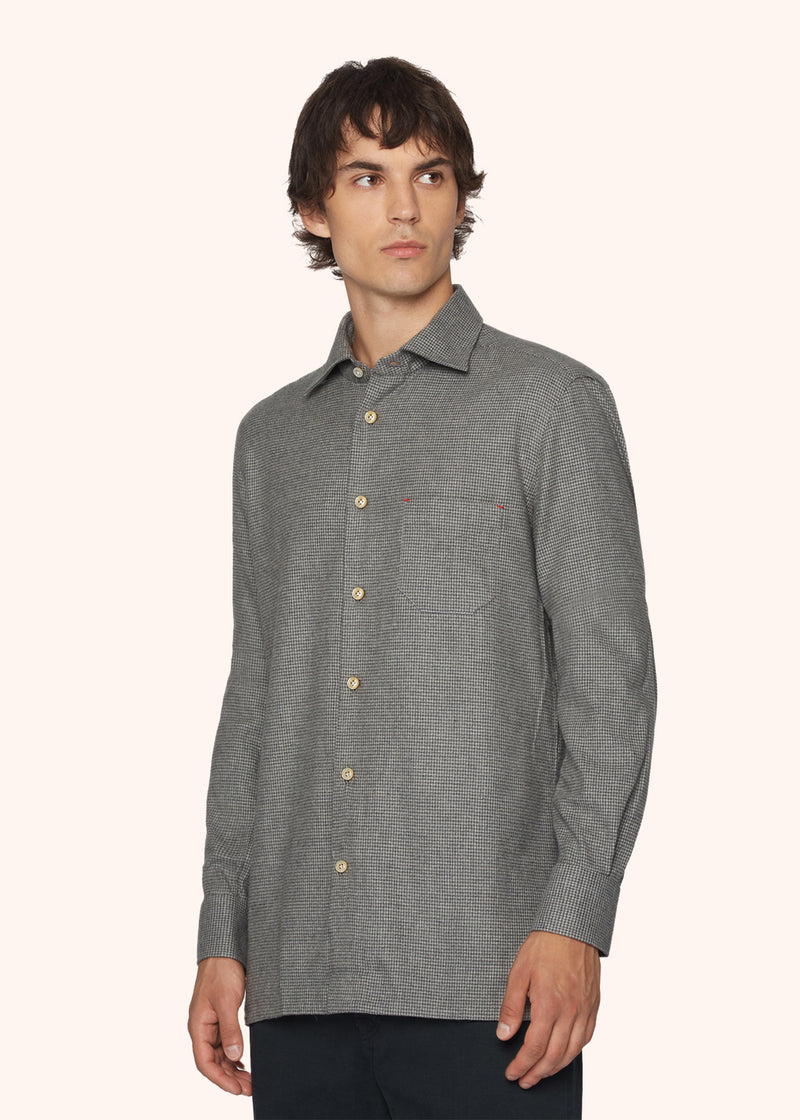 CAMICIA NERANO IN FLANELLA PIED DE POULE