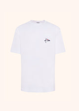 t-shirt mm Kiton uomo, in cotone bianco 1