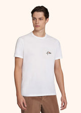 t-shirt mm Kiton uomo, in cotone bianco 2