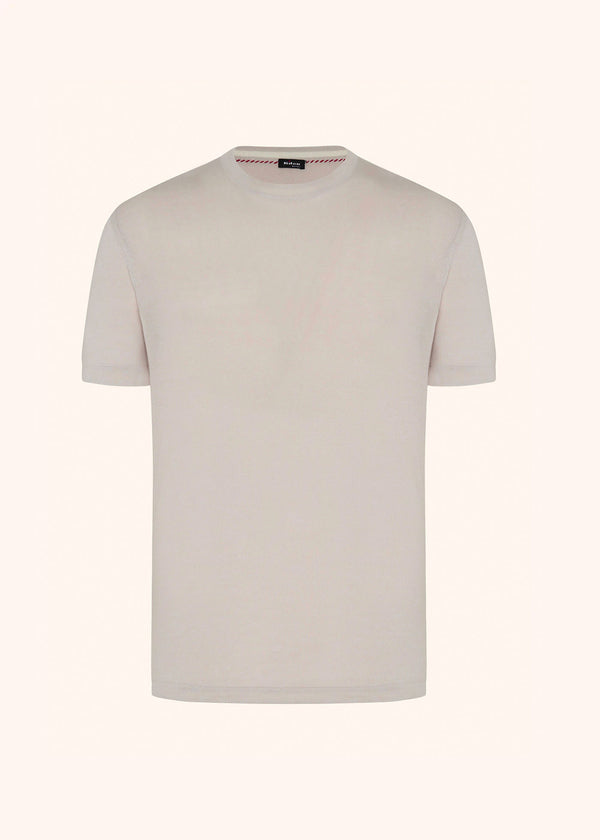T-Shirt ghiaccio/bianco latte Kiton da uomo, in cotone 1