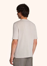 T-Shirt ghiaccio/bianco latte Kiton da uomo, in cotone 3