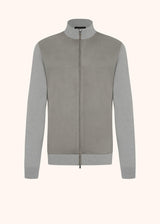 BOMBER IN CASHMERE CON INSERTI IN PELLE