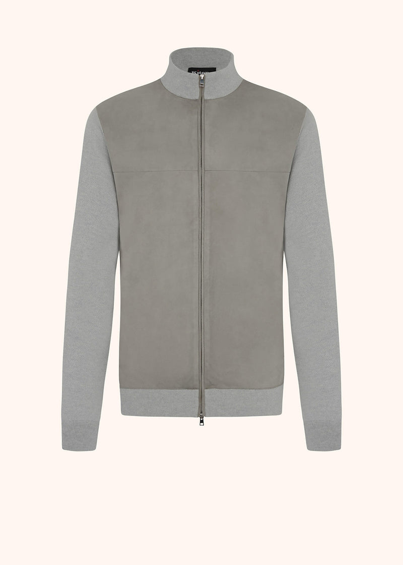 BOMBER IN CASHMERE CON INSERTI IN PELLE