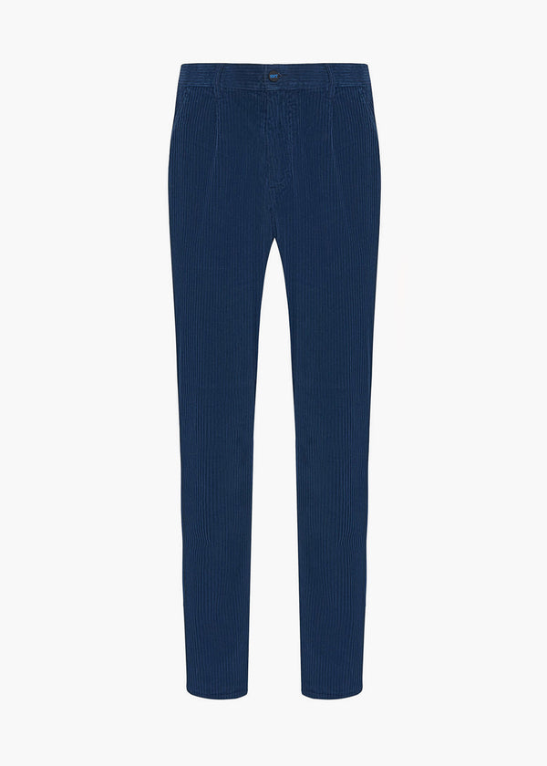 pantaloni Knt uomo, in cotone blu 1