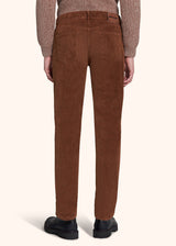 pantaloni Kiton uomo, in cotone marrone 3